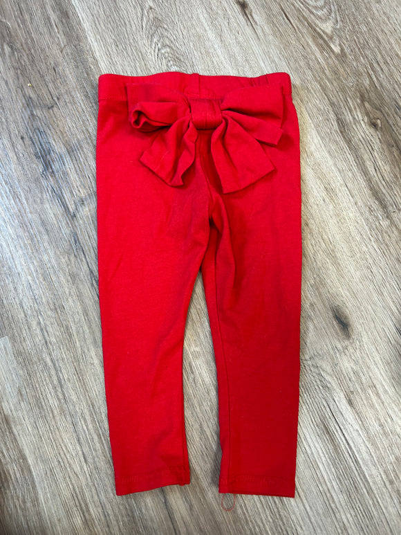 red bow leggings 12m