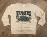 Farmers Keep America Growing Green Tractor Pullover