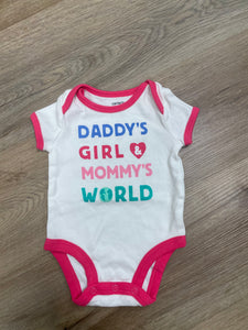 Daddy’s Girl Mommy’s World Onesie-3M