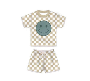 Checkered Smiley 2PC Set