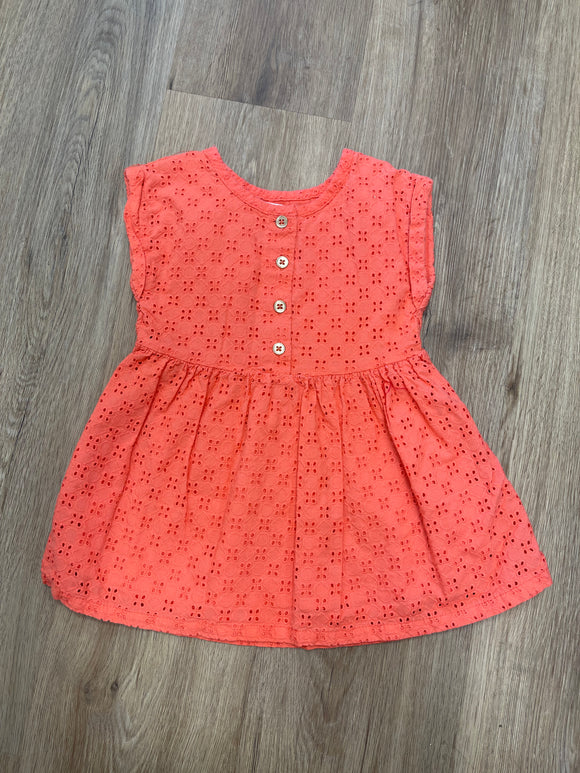 Coral lace dress- 18M