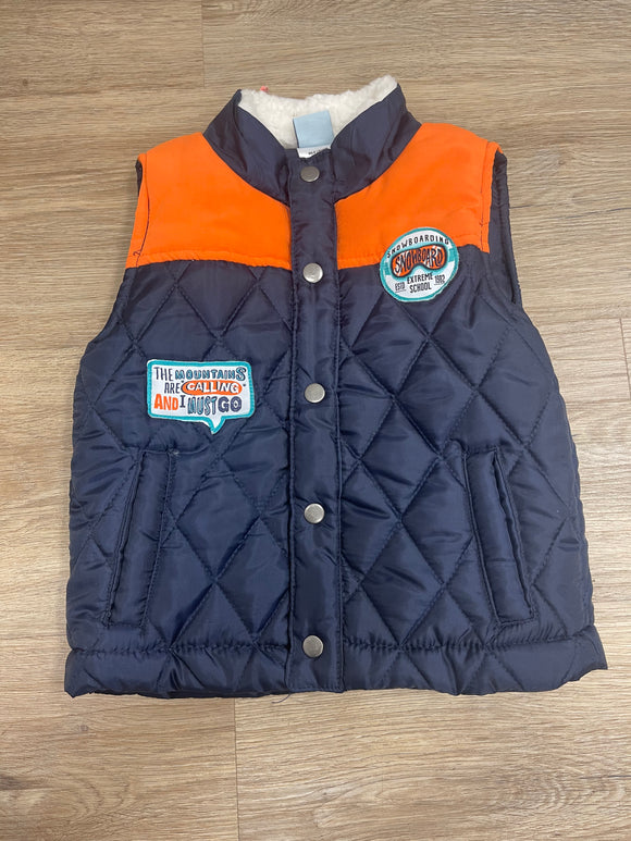 Orange/navy vest- 2T