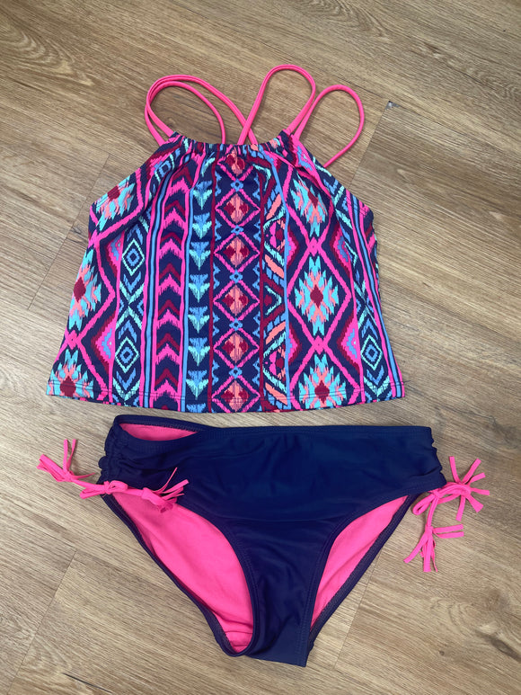 Navy & hot pink swimsuit- 12