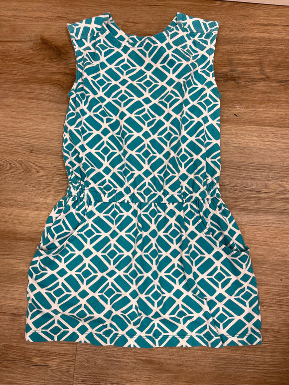 Teal pattern dress- 5/6